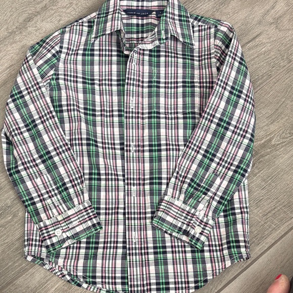 Janie and Jack Other - Janie and Jack Green , pink and White Plaid Boys Shirt